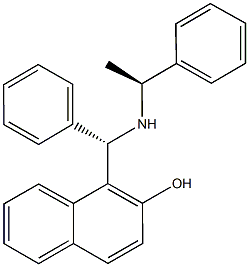 1-{phenyl[(1-phenylethyl)amino]methyl}-2-naphthol Struktur