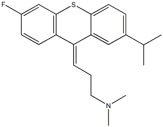 N-[3-(6-fluoro-2-isopropyl-9H-thioxanthen-9-ylidene)propyl]-N,N-dimethylamine Struktur