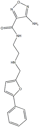 4-amino-N-(2-{[(5-phenyl-2-furyl)methyl]amino}ethyl)-1,2,5-oxadiazole-3-carboxamide Struktur