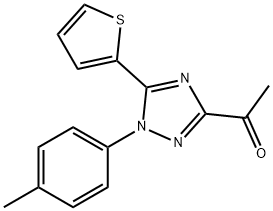 1-[1-(4-methylphenyl)-5-(2-thienyl)-1H-1,2,4-triazol-3-yl]ethanone Struktur