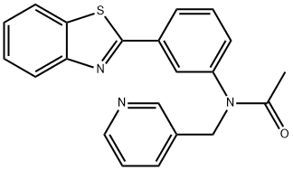 N-[3-(1,3-benzothiazol-2-yl)phenyl]-N-(3-pyridinylmethyl)acetamide Struktur