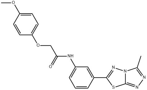 2-(4-methoxyphenoxy)-N-[3-(3-methyl[1,2,4]triazolo[3,4-b][1,3,4]thiadiazol-6-yl)phenyl]acetamide Struktur