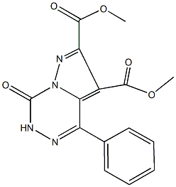 dimethyl 7-oxo-4-phenyl-6,7-dihydropyrazolo[1,5-d][1,2,4]triazine-2,3-dicarboxylate Struktur