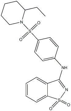 N-(1,1-dioxido-1,2-benzisothiazol-3-yl)-N-{4-[(2-ethyl-1-piperidinyl)sulfonyl]phenyl}amine Struktur