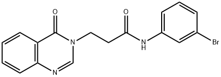 N-(3-bromophenyl)-3-(4-oxo-3(4H)-quinazolinyl)propanamide Struktur