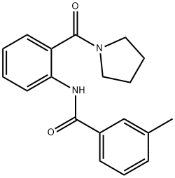 3-methyl-N-[2-(1-pyrrolidinylcarbonyl)phenyl]benzamide Struktur