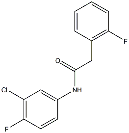 N-(3-chloro-4-fluorophenyl)-2-(2-fluorophenyl)acetamide Struktur