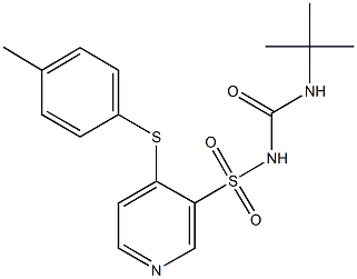 3-({[(tert-butylamino)carbonyl]amino}sulfonyl)-4-[(4-methylphenyl)sulfanyl]pyridine Struktur