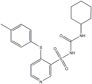 3-({[(cyclohexylamino)carbonyl]amino}sulfonyl)-4-[(4-methylphenyl)sulfanyl]pyridine Struktur