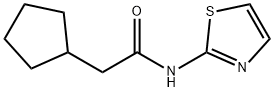 2-cyclopentyl-N-(1,3-thiazol-2-yl)acetamide Struktur