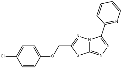 6-[(4-chlorophenoxy)methyl]-3-(2-pyridinyl)[1,2,4]triazolo[3,4-b][1,3,4]thiadiazole Struktur