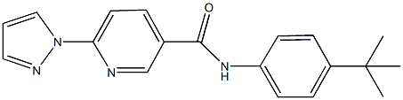 N-(4-tert-butylphenyl)-6-(1H-pyrazol-1-yl)nicotinamide Struktur