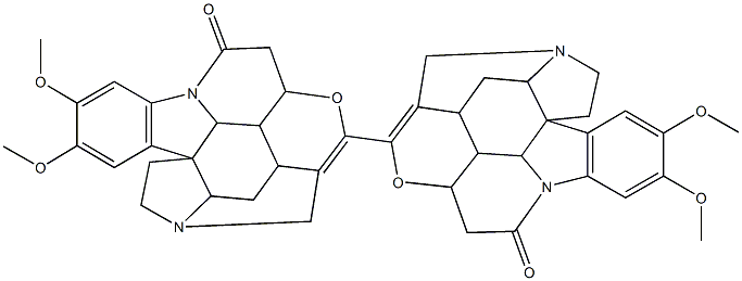 13,13'-bis(4,5-dimethoxy-12-oxa-8,16-diazaheptacyclo[14.5.2.0~1,17~.0~2,7~.0~8,21~.0~11,20~.0~14,19~]tricosa-2,4,6,13-tetraen-9-one) Struktur