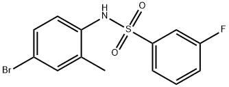 N-(4-bromo-2-methylphenyl)-3-fluorobenzenesulfonamide Struktur