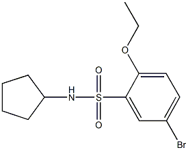 5-bromo-N-cyclopentyl-2-ethoxybenzenesulfonamide Struktur