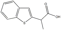 2-(1-benzothien-2-yl)propanoic acid Struktur