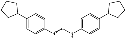 N,N'-bis(4-cyclopentylphenyl)ethanimidamide Struktur