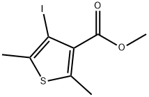 methyl 4-iodo-2,5-dimethylthiophene-3-carboxylate Struktur