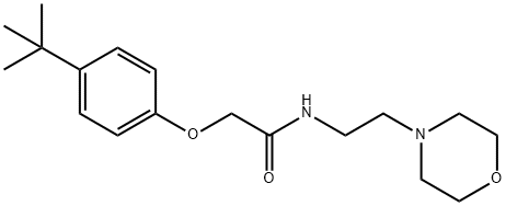 2-(4-tert-butylphenoxy)-N-[2-(4-morpholinyl)ethyl]acetamide Struktur