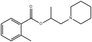 1-methyl-2-(1-piperidinyl)ethyl 2-methylbenzoate Struktur