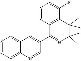 3-(5-fluoro-3,3,4,4-tetramethyl-3,4-dihydro-1-isoquinolinyl)quinoline Struktur