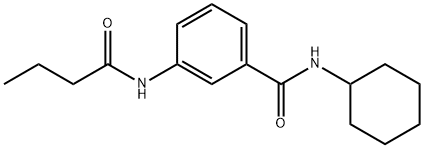 3-(butyrylamino)-N-cyclohexylbenzamide Struktur