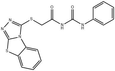 N-phenyl-N'-[([1,2,4]triazolo[3,4-b][1,3]benzothiazol-3-ylsulfanyl)acetyl]urea Struktur