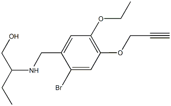 2-{[2-bromo-5-ethoxy-4-(2-propynyloxy)benzyl]amino}-1-butanol Struktur