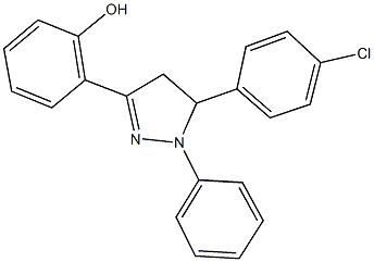 2-[5-(4-chlorophenyl)-1-phenyl-4,5-dihydro-1H-pyrazol-3-yl]phenol Struktur