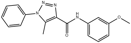 N-(3-methoxyphenyl)-5-methyl-1-phenyl-1H-1,2,3-triazole-4-carboxamide Struktur