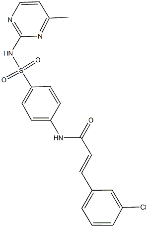 3-(3-chlorophenyl)-N-(4-{[(4-methyl-2-pyrimidinyl)amino]sulfonyl}phenyl)acrylamide Struktur