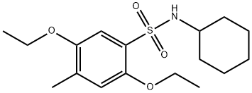 N-cyclohexyl-2,5-diethoxy-4-methylbenzenesulfonamide Struktur