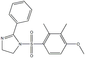 2,3-dimethyl-4-[(2-phenyl-4,5-dihydro-1H-imidazol-1-yl)sulfonyl]phenyl methyl ether Struktur