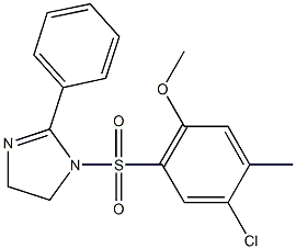 4-chloro-5-methyl-2-[(2-phenyl-4,5-dihydro-1H-imidazol-1-yl)sulfonyl]phenyl methyl ether Struktur