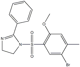 4-bromo-5-methyl-2-[(2-phenyl-4,5-dihydro-1H-imidazol-1-yl)sulfonyl]phenyl methyl ether Struktur