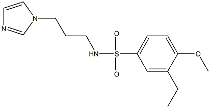 3-ethyl-N-[3-(1H-imidazol-1-yl)propyl]-4-methoxybenzenesulfonamide Struktur