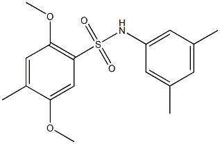 N-(3,5-dimethylphenyl)-2,5-dimethoxy-4-methylbenzenesulfonamide Struktur