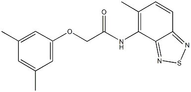 2-(3,5-dimethylphenoxy)-N-(5-methyl-2,1,3-benzothiadiazol-4-yl)acetamide Struktur