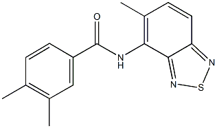 3,4-dimethyl-N-(5-methyl-2,1,3-benzothiadiazol-4-yl)benzamide Struktur