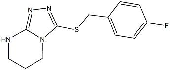 4-fluorobenzyl 5,6,7,8-tetrahydro[1,2,4]triazolo[4,3-a]pyrimidin-3-yl sulfide Struktur