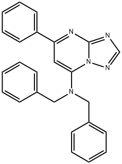 N,N-dibenzyl-N-(5-phenyl[1,2,4]triazolo[1,5-a]pyrimidin-7-yl)amine Struktur