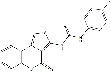 N-(4-methylphenyl)-N'-(4-oxo-4H-thieno[3,4-c]chromen-3-yl)urea Struktur