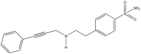 4-{2-[(3-phenyl-2-propynyl)amino]ethyl}benzenesulfonamide Struktur