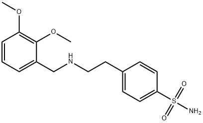 4-{2-[(2,3-dimethoxybenzyl)amino]ethyl}benzenesulfonamide Struktur