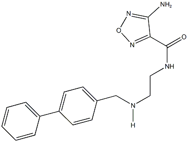 4-amino-N-{2-[([1,1'-biphenyl]-4-ylmethyl)amino]ethyl}-1,2,5-oxadiazole-3-carboxamide Struktur