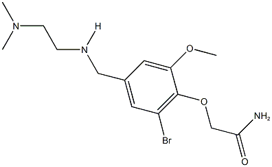 2-[2-bromo-4-({[2-(dimethylamino)ethyl]amino}methyl)-6-methoxyphenoxy]acetamide Struktur