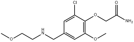 2-(2-chloro-6-methoxy-4-{[(2-methoxyethyl)amino]methyl}phenoxy)acetamide Struktur