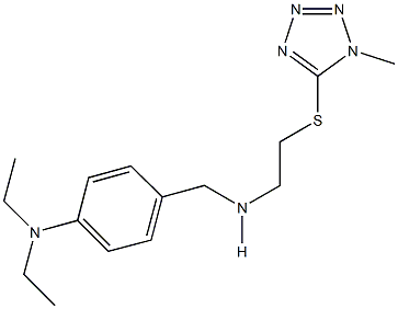 N-[4-(diethylamino)benzyl]-N-{2-[(1-methyl-1H-tetraazol-5-yl)sulfanyl]ethyl}amine Struktur