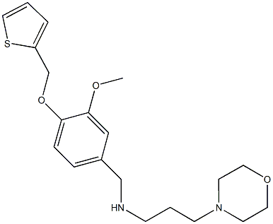 N-[3-methoxy-4-(2-thienylmethoxy)benzyl]-N-[3-(4-morpholinyl)propyl]amine Struktur