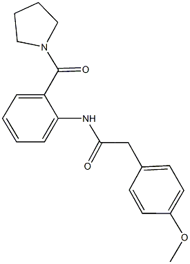 2-(4-methoxyphenyl)-N-[2-(1-pyrrolidinylcarbonyl)phenyl]acetamide Struktur